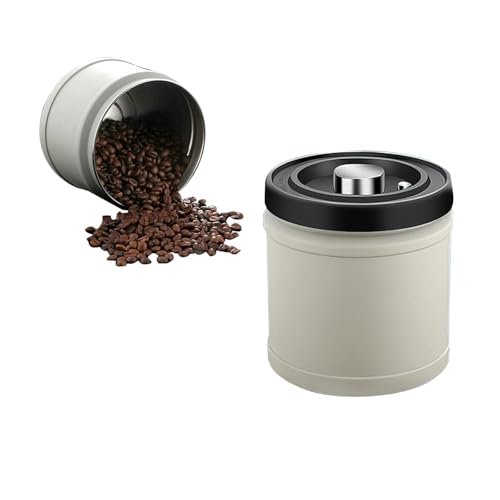 コーヒー豆 保存容器 真空 キャニスター コーヒー 密閉 コーヒー粉 コーヒーまめ ステンレス ワンタッチ 遮光酸化防止 湿気浸入防止 お茶 豆 (1100ml)