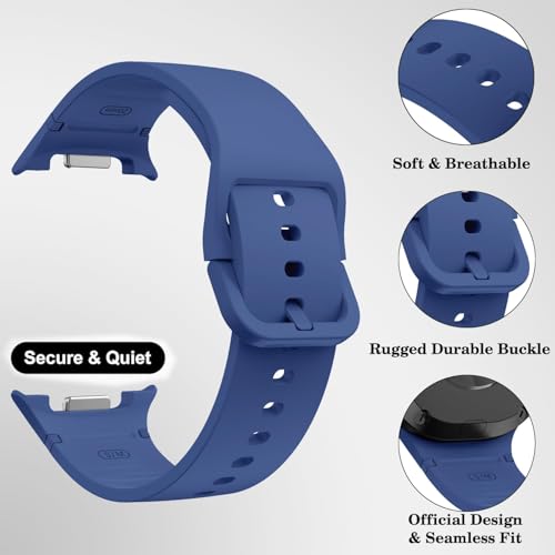 Image of VEMIGON Sport Band Compatible with Samsung Galaxy Watch 8 /8 Classic, No Gap One Click Soft Silicone Replacement Strap for Galaxy Watch 8 40mm 44mm /8 Classic 46mm