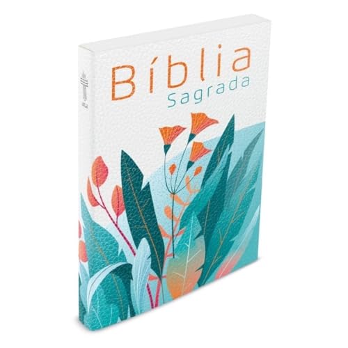 Bíblia sagrada floral laranja – Brochura – NTLH – Book7: