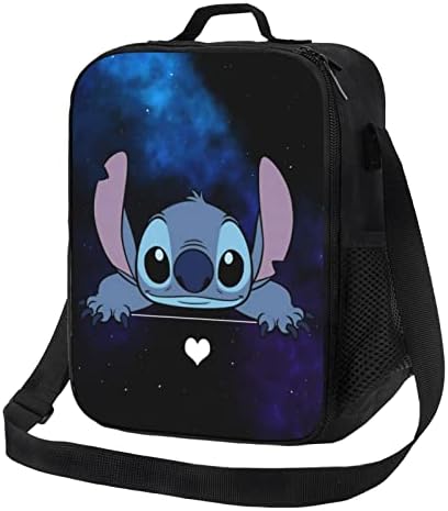 CXJNEKL Waterproof Carrying Insulation Lunch Bags American Animated Anime Cartoon Lunch Bag Lunch Handbags Warm Container For Outdoor Lunchboxes With Adjustable Shoulder Strap