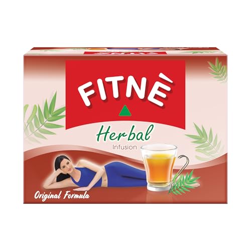 FITNE Original Herbal Tea Senna Infusion Healthy Wellness Beverage Natural Gentle Detox Cleanse No Calories Caffeine Free, 20 Tea Bags