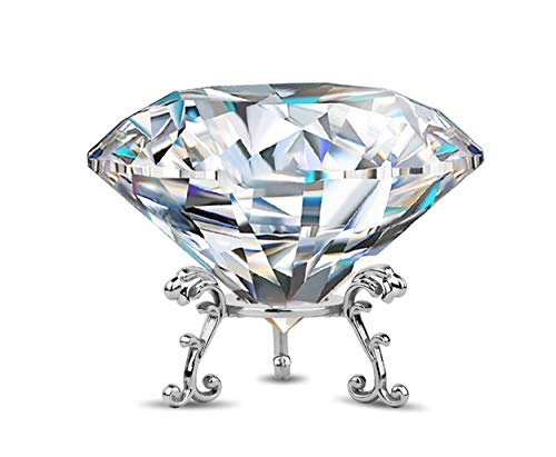 Adwikoso - Pisapapeles de Cristal Grande con Soporte para Joyas, decoración de Boda, centros de Mesa de Centro de Mesa, 3.15 Inch