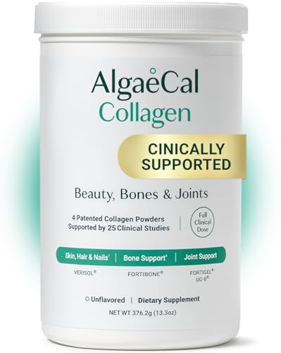 ALGAECAL Collagen Peptides Powder – Multi Collagen Peptides with VERISOL®, FORTIGEL®, UC-II®, FORTIBONE®, Hydrolyzed Collagen for Women & Men, Type 2 Collagen, 30 Servings (1 Pack)