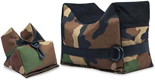 Twod Shooting Rest Bag Front and Rear Bag Support SandBag Stand Holders with 900 Denier Durable Construction and Water Resistance for Gun Rifle Outdoor Shooting and Hunting - Camouflage