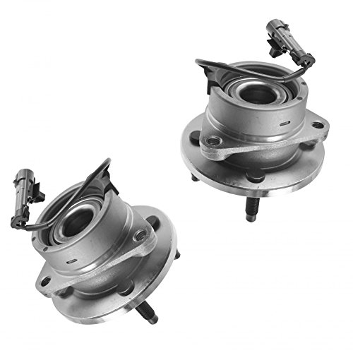 Image of TRQ Front Left and Right Wheel Bearing and Hub Assembly Set 2 Piece Compatible with 05-08 Chevrolet Cobalt 4 Wheel ABS 4 Lug Wheels 09-10 Cobalt LS 09-10 LT 03-07 Saturn Ion 07-09 Pontiac G5