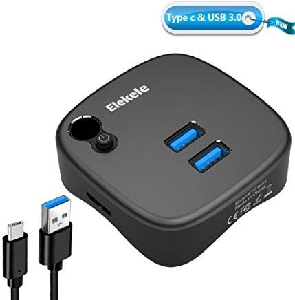Mini USB C Hub Docking Station, with 1 Gigabit Ethernet Port, SD/TF Card Slot, 2 USB 3.0 Ports for Type C and USB-3.0 Devices, for Microsoft Surface, MacBook, Ultrabook and Laptop