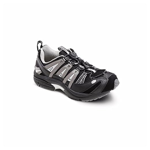 Dr. Comfort Performance-X Men's Therapeutic Diabetic Double Depth Shoe: Black 11.0 Medium (M/2E) Elastic & Standard Laces