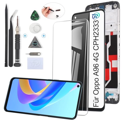 RongZy Pantalla para OPPO A96 4G CPH2333 Táctil LCD de Repuesto Ensamblaje Digitalizador Reemplazo para OPPO A96 4G CPH2333 con Herramientas de Reparación