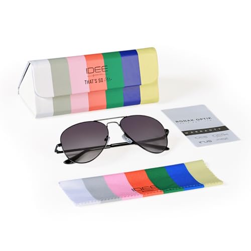 Image of IDEE 100% UV Protected Sunglasses for Unisex | Size- Large | Shape- Aviator | Model- IDS2500