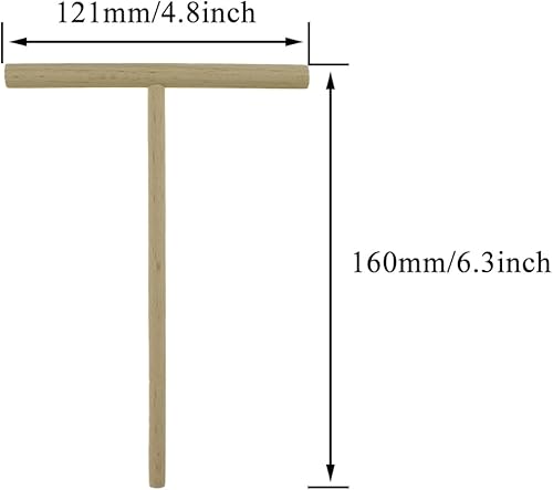 Miniatura 9 de Acoeitl - Espátula de crepé de madera y esparcidor de crepé de 4.8 pulgadas y espátula de 9.6 pulgadas, construcción de madera de haya natural,