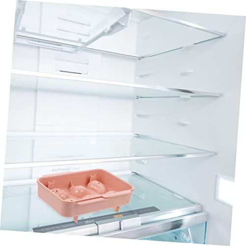 Molde para cubos de hielo con diseño de fruta color rosa miniatura 3