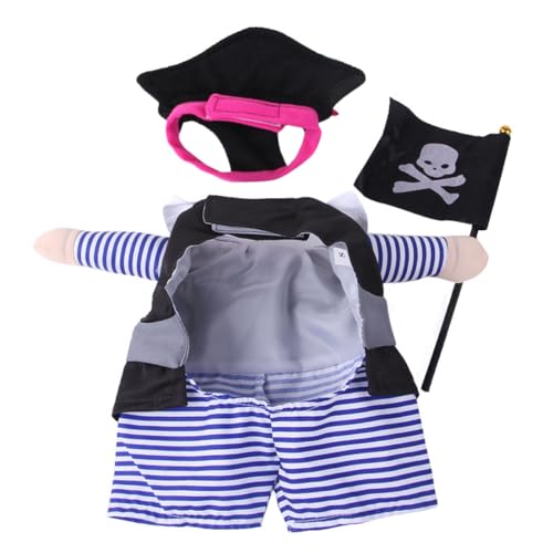 TOKIDNY Tragbares Verschleißfestes Piraten kostüm für Katzen und Kleine Hunde Atmungsaktives...