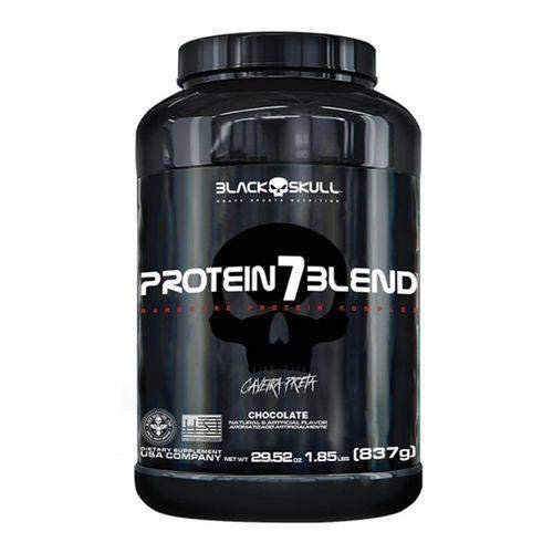 WHEY PROTEIN 7 BLEND (837G) - BLACK SKULL IMPORTADO CHOCO/MORAN/AMEND/CARAMELO/BAUNILHA