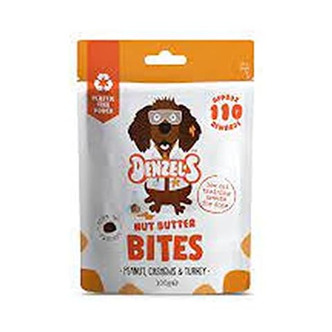Denzel's Pet Things Nut Butter Bites For Dogs Peanut Cashews & Turkey 100g (Pack of 10) Cover
