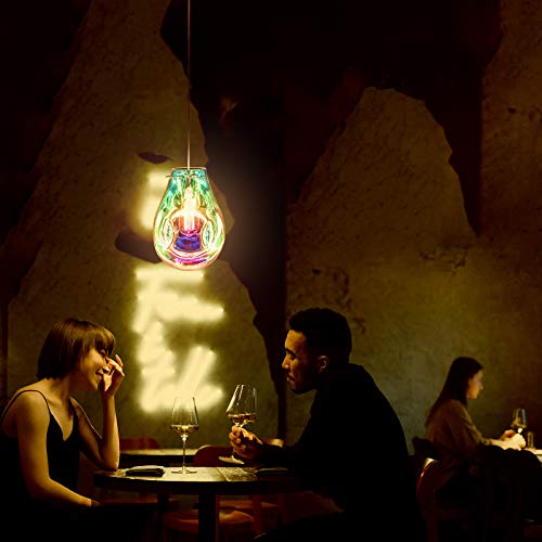 Lqfcby Plug In Pendant Light With Cord E26 E27, Modern Glass Handblown Colorful Hanging Lights With Plug In Cord For Kitchen Island Living Room Dining Room Restaurant thumb #2