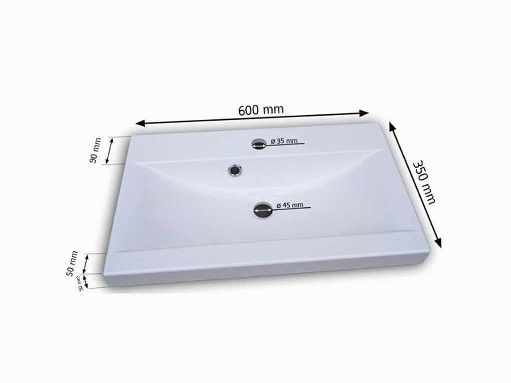 PIASKI - MALO001, Set di mobili da bagno Roma, lavabo incluso, mobili da bagno sospesi e moderni (colore Wotan)