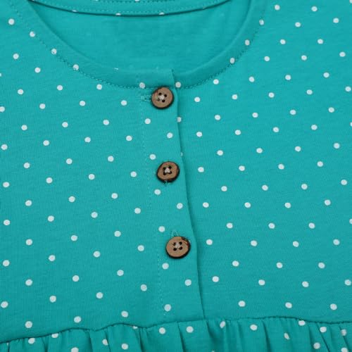 Image of Girls Cotton Long Sleeve Casual Cartoon Appliques Striped Jersey Dresses