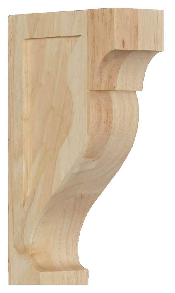 Ekena Millwork CORW02X05X08RKCH Drewniany Corbel, wiśnia, 3 cm szer. x 5 cm gł. x 20 cm wys