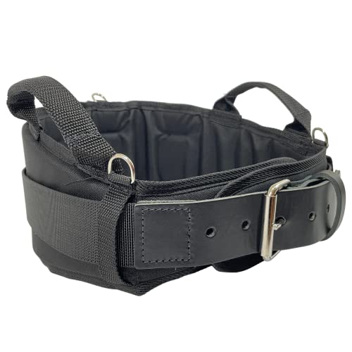 Boulder Bag Max Comfort Back Support Tool Belt - Black. Metal Buckle With Leather Tip, (Small 24-27 Inch Waist) Made In The Usa #TOP3