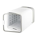 CUCKOO ND-A0609FG NELLO Air Shower & Pet Dryer for Small to Medium Pets with Dust Collecting Air Filters, 3 Dimensional Wind, 360-Degree Drying, 2 Voice Guide (White/Gray)