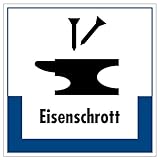 klebt permanent Aufkleber Hinweis Abfallkennzeichnung \