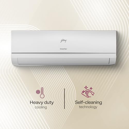 Image of Godrej 1 Ton 3 Star Inverter Split AC with 5-In-1 Convertible Cooling | 5 Years Comprehensive Warranty| AI Powered | Heavy Duty Cooling at 52C (AC 1T EC HIC 12Y3TH CA, White)