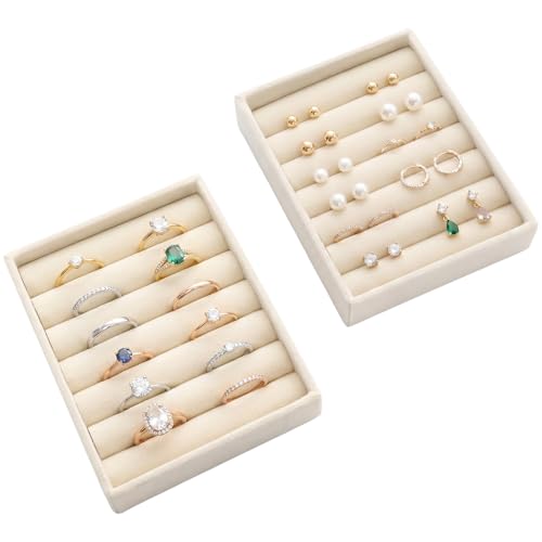 Mini Velvet Jewelry Tray Set