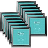 LaVie Home 5x5 Picture Frames (12 Pack, Black) Simple Designed Photo Frame with High Definition Glass for Wall Mount & Table Top Display, Set of 12 Classic Collection
