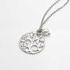 IDLAN-Wedding-Gifts-Wedding-Jewelry-Mother-of-The-Groom-Necklace-Family-Tree-Necklace IDLAN Wedding Gifts Wedding Jewelry Mother of The Groom Necklace Family Tree Necklace Mother's Day Gift(Silver)
