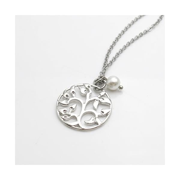 IDLAN-Wedding-Gifts-Wedding-Jewelry-Mother-of-The-Groom-Necklace-Family-Tree-Necklace IDLAN Wedding Gifts Wedding Jewelry Mother of The Groom Necklace Family Tree Necklace Mother's Day Gift(Silver)