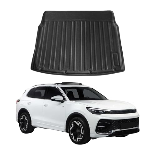 Tapis de coffre en TPE noir OMAC premium pour plancher supérieur de Tiguan 2024