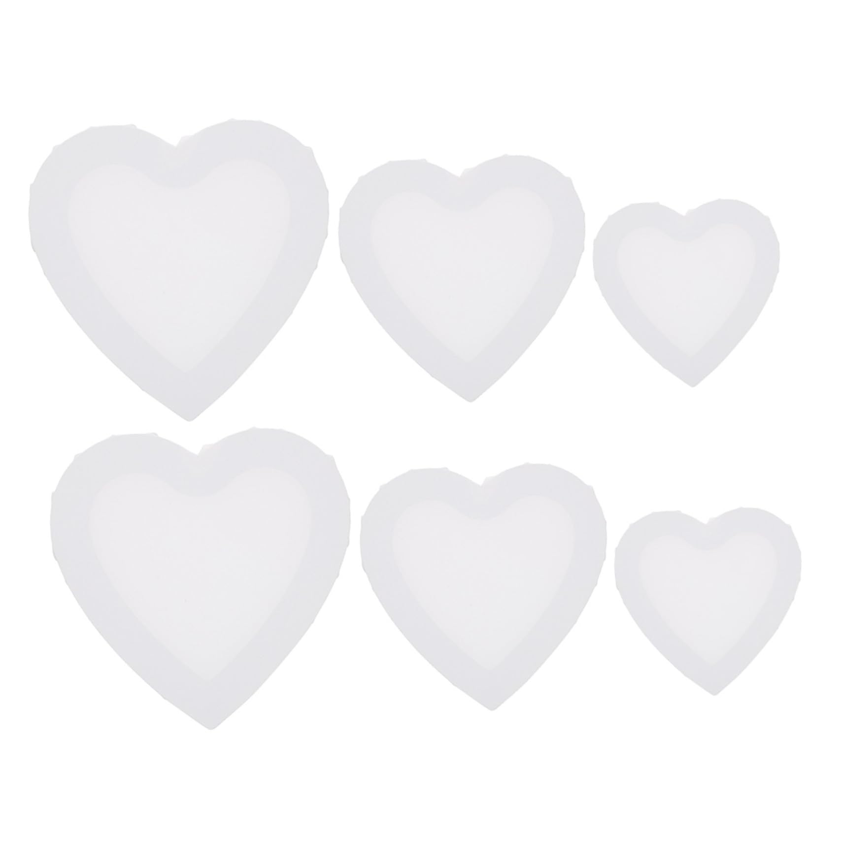 Tableros para pintar al óleo de superficie lisa set de siluetas de corazón rígidas