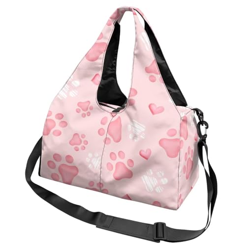 GLENLCWE Women's Gym Bag Hygienic Yoga Mat Bags Waterproof Sports Duffel Bags with Yoga Mat Holder Shoulder Bag for Sport2