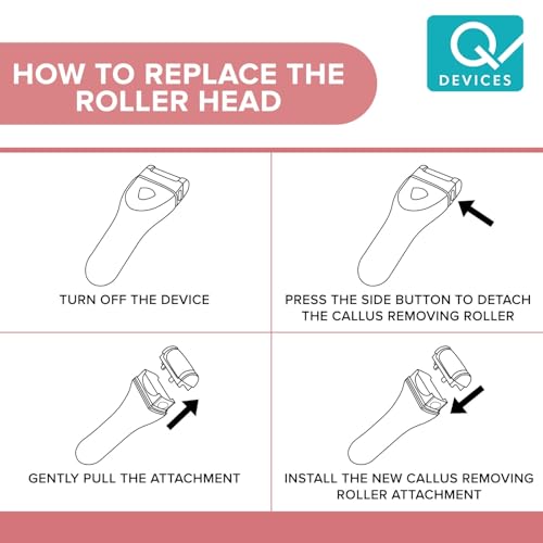 Image of Q DEVICES Electric Foot Callus Remover - Rechargeable Pedicure Tool with 2 Grinding Heads, Waterproof & Travel-Friendly Design for Smooth, Soft Feet