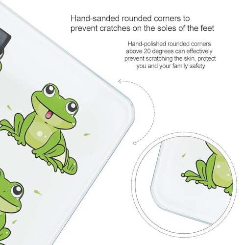 Báscula Digital Little Green Frog Vidrio Templado para Baño miniatura 4