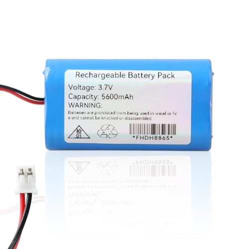 Paquete de Batería de Litio Recargable de 3,7 V y 5600 mAh, Conector JST PH de 2,0 mm y 2 Pines para Altavoz Bluetooth, Máquina POS, Iluminación, Enrutador, Báscula Electrónica, Altavoz