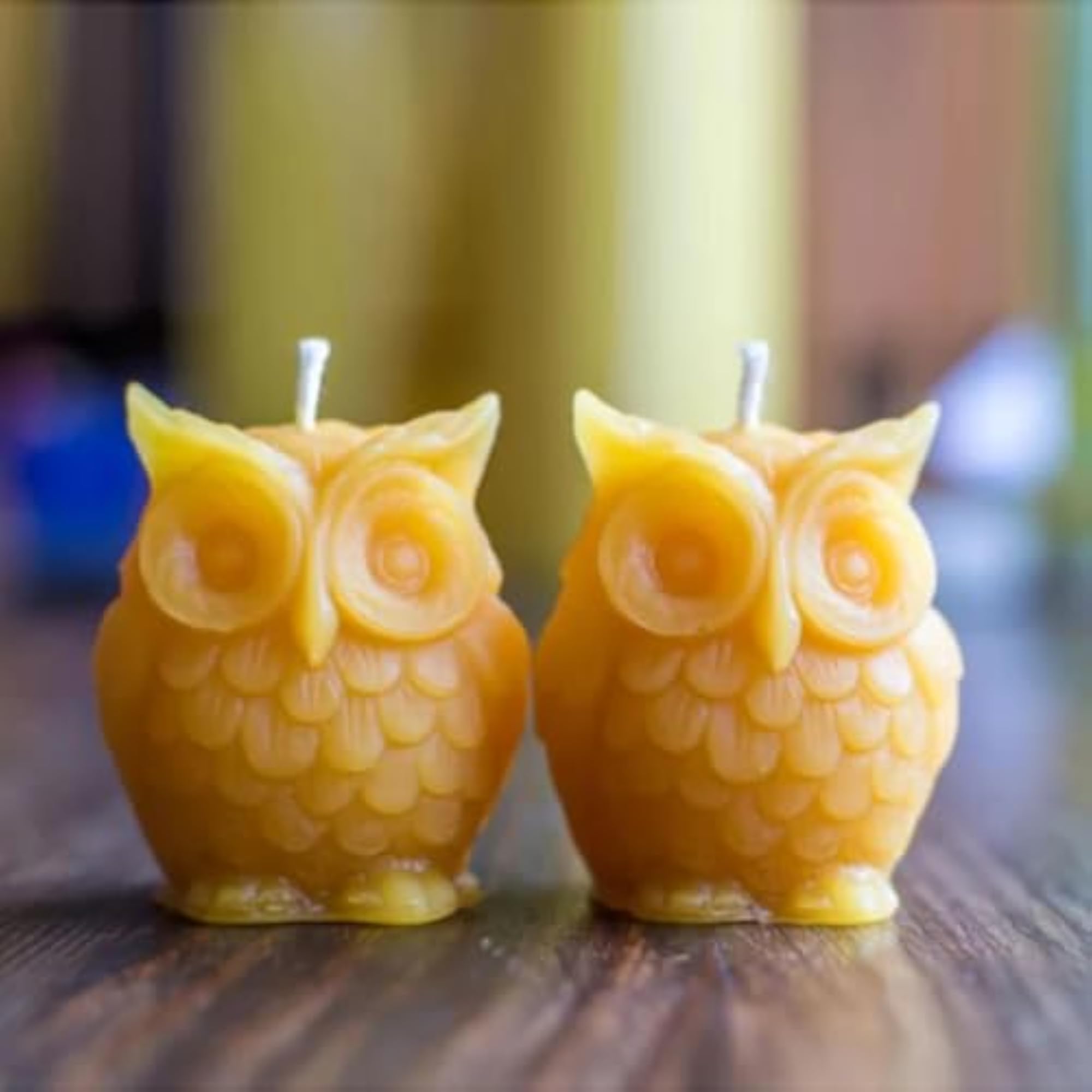 Yellow Owl Shaped Scented Decorative Candle for Home Décor