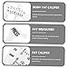 ARTSEWPLY 2pcs Skinfold Caliper for Accurate Measurement Compact and Portable Tester for Men Women and Boys and Girls Design Dual Scale Centimeters