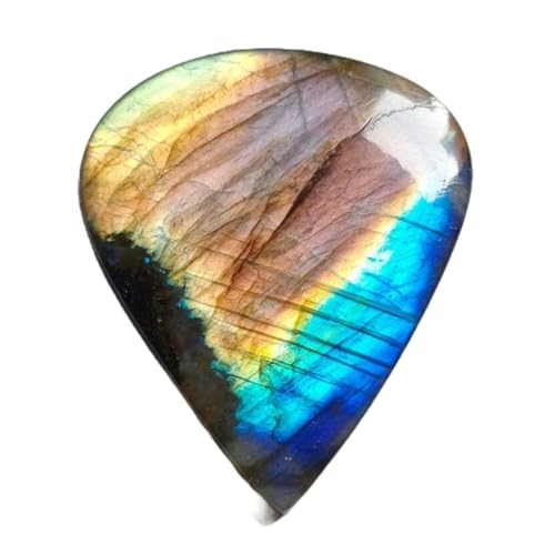 Cabochon labradorite naturelle poire 53x45mm pour création de bijoux DIY