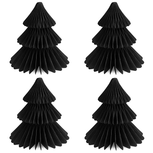 Frau WunderVoll® Papierbaum matt schwarz Magnetverschluss 4er Set...