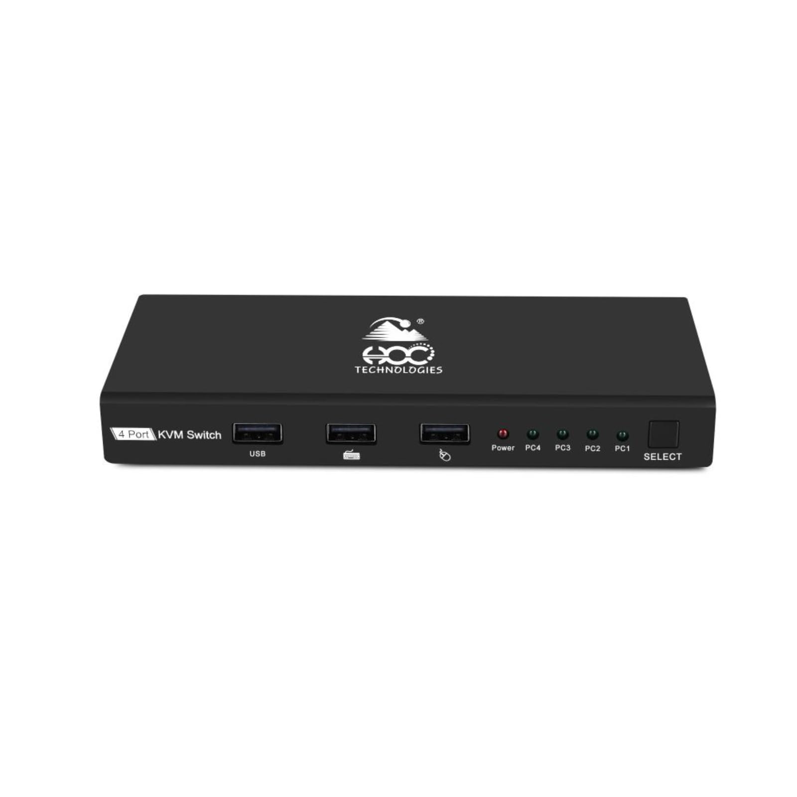 HOC Technologies 4 Port HDMI KVM Switch 4K@30Hz, HDMI 1.4, 3D, USB Keyboard Mouse Sharing, Windows/Mac/Linux/Chrome OS-image-25
