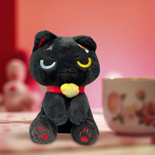 Image of ADORA Hooded Teddy Bear Soft Toy - Kawaii Plushie for Kids, Cute & Huggable Baby Plush Toy, Lovable Gift for Boys & Girls, Ideal for Birthdays & Special Occasions (Cat Black)