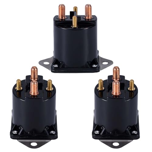 3pcs 36V Golf Cart Solenoid, 4 Terminals Solenoid Golf Car Parts Compatible with Club Car DS Golf Cart 1976-1998, Replace #8016 by NQEUEPN - Used condition - CA$10.54