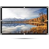 【Pantalla de proyección】Pantalla de 84 pulgadas 16:9 con relación 16:9 y amplio ángulo de visión, la pantalla de película está diseñada para proporcionar imágenes claras y de alta resolución, colores ricos y la experiencia de visualización más alta desde una variedad de posiciones de visualización.
