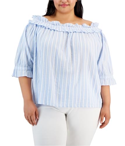 Tommy Hilfiger Blouse Femme chemisier blanc manches longues col officier