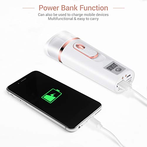 Frcolor Nano Face Mr Handy Cooling Water Sprayer Face Cool Mist Sprayer Steamer for Skin Care, Makeup Face Moisturising Hydration, USB Rechargeable Power Bank (White) - Image 5