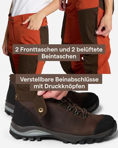 Pinewood Damen Active Outdoorhose mit Stretcheinsätzen und elastischem Bund für Komfort, eine robuste & Bequeme Trekkinghose ideal für Outdoor Aktivitäten & den aktiven Alltag