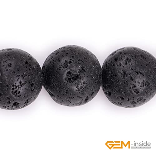 Pierre de lave noire 20mm pour fabriquer vos bijoux diffuseurs d'huiles - 5
