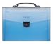 Shuter 13-Pockets A4 Expanding Accordion File Folder with Handle, Buckle Closure and Subject Labels.(Blue)