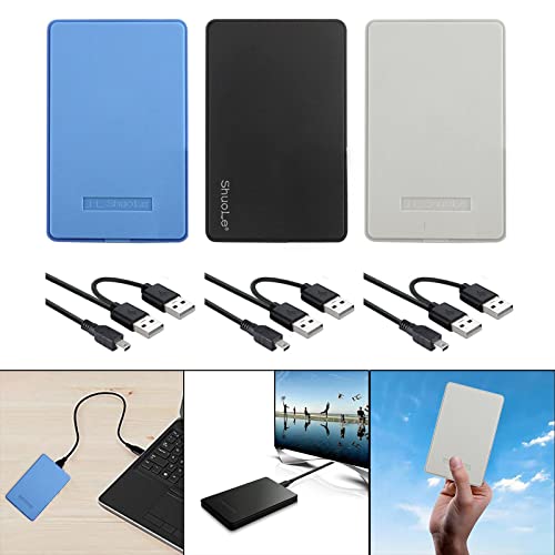 MERISHOPP Portable External Hard Drive USB 2.0 2Tb for Laptop for Mac Blue Abs Plastic Computers/Tablets & Networking | Drives, Storage & Blank Media | Hard Drives (HDD, SSD & NAS) 6 41+4cewlm0L